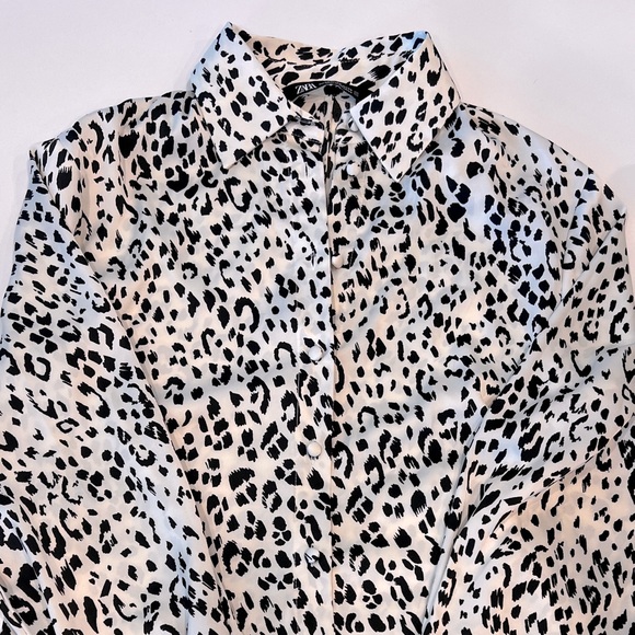 Zara Animal Print Blouse - Picture 1 of 4